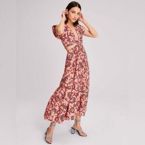 A.L.C. Alexandria Dress in Salmon & Red